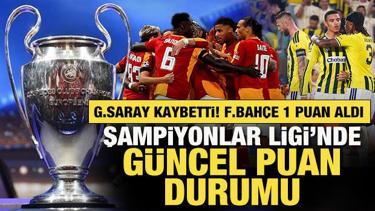 Şampiyonlar Ligi'nde g&uuml;ncel puan durumu sıralaması! G.Saray ve F.Bah&ccedil;e ka&ccedil;ıncı sırada?