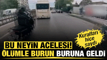 Sultangazi'de hatalı sollama kazası kask kamerasında