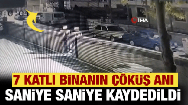 Maltepe'deki binanın &ccedil;&ouml;kme anı ortaya &ccedil;ıktı!