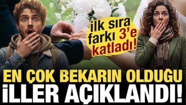 En &ccedil;ok bekarın olduğu iller a&ccedil;ıklandı! İlk sıradaki şehir farkı &uuml;&ccedil;e katladı...
