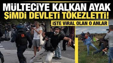 Fransa'daki eylemlerde polise &ccedil;elme takan fotoğraf&ccedil;ı o utan&ccedil; anını hatırlattı