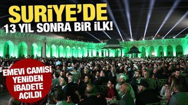 Halep'teki Emevi Camisi 13 yıl sonra yeniden ibadete a&ccedil;ıldı