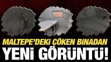 Maltepe'de 3 katı &ccedil;&ouml;ken binanın girişindeki at&ouml;lyenin son g&ouml;r&uuml;nt&uuml;leri ortaya &ccedil;ıktı