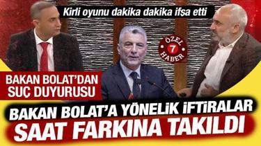 Murat Ağırel'in canlı yayında Bakan Bolat&rsquo;a y&ouml;nelik iftiraları saat farkıyla deşifre oldu