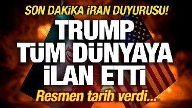 Trump t&uuml;m d&uuml;nyaya ilan etti! Son dakika İran duyurusu! Tarih verdi