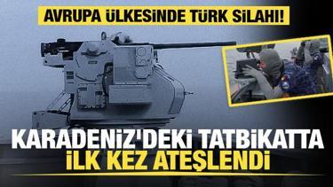 Avrupa &uuml;lkesinde T&uuml;rk silahı şov yaptı! İlk atışını tatbikatta ger&ccedil;ekleştirdi