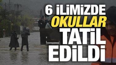 Son dakika: 6 ilimizde okullar cuma g&uuml;n&uuml; tatil edildi