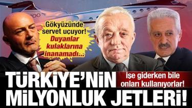 G&ouml;ky&uuml;z&uuml;ndeki milyonluk jetler: T&uuml;rkiye'nin zenginleri işe giderken bile onları kullanıyor