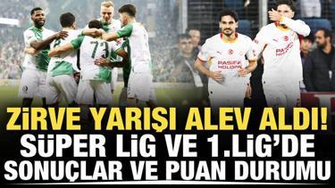 Zirve yarışı alev aldı! S&uuml;per Lig ve 1. Lig'de sonu&ccedil;lar ve puan durumu