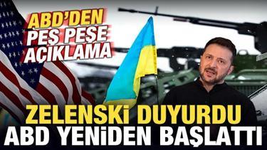 Zelenski duyurdu: ABD yeniden başlattı! ABD'den son dakika a&ccedil;ıklama geldi