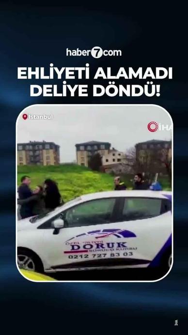 Silivri'de direksiyon sınavını ge&ccedil;emeyen s&uuml;r&uuml;c&uuml;, babası ile birlikte g&ouml;revli komisyon &uuml;yesine saldırdı