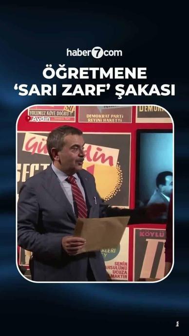 Bakan Tekin'den &ouml;ğretmene şaka