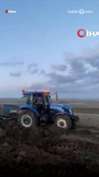 &Ccedil;amura saplanan trakt&ouml;rlerin zor anları