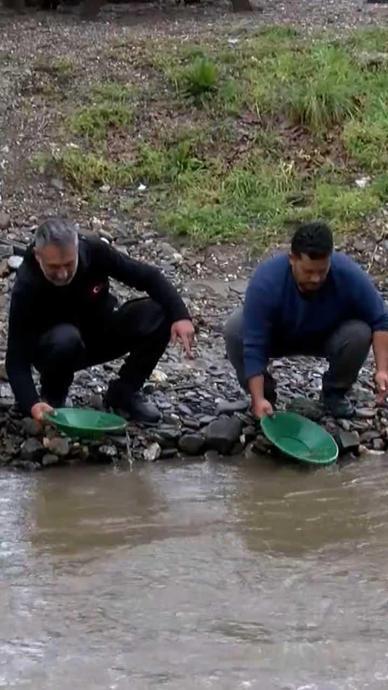 Haberi duyan altın toplamaya koştu!