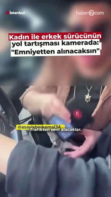 Kadın ile erkek s&uuml;r&uuml;c&uuml;n&uuml;n yol tartışması 