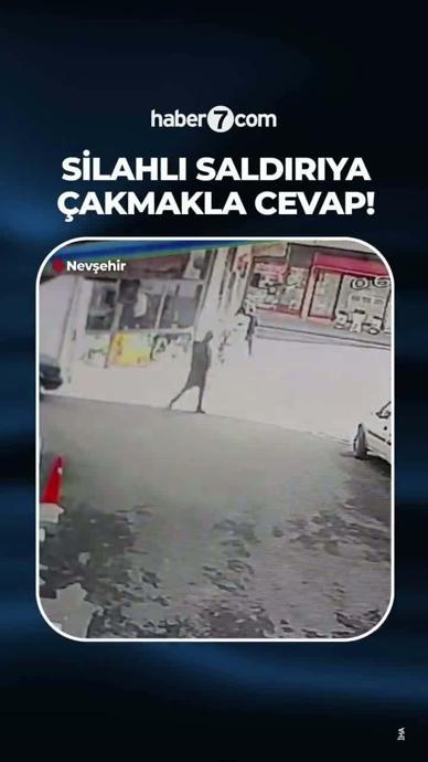 Silahlı saldırgana &ccedil;akmakla karşılık verdi