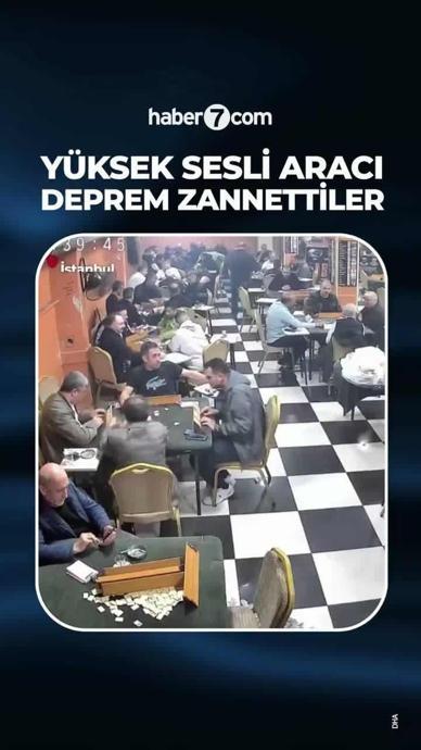 Y&uuml;ksek sesli ara&ccedil; deprem paniğine sebep oldu