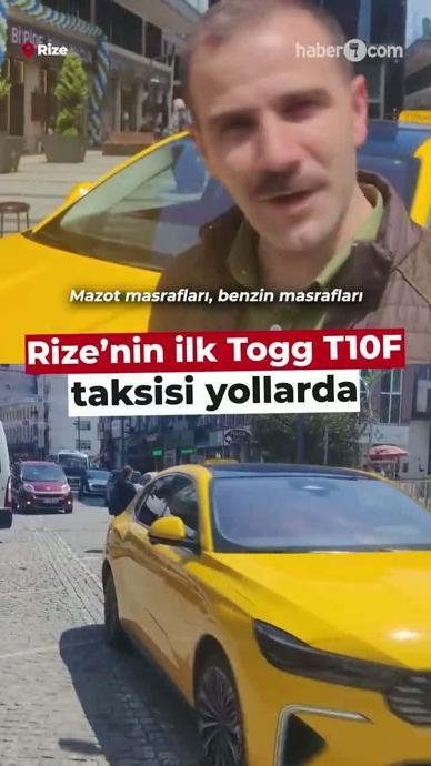 Rize&rsquo;nin ilk Togg T10F taksisi yollarda.