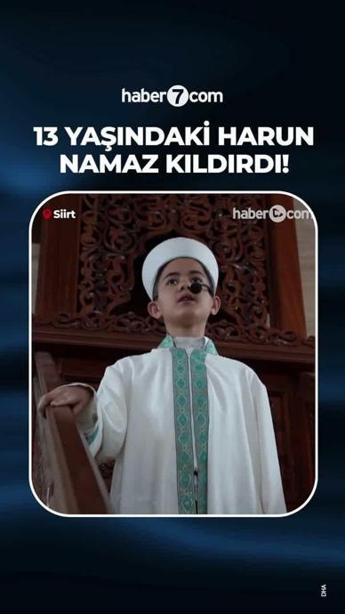 13 yaşındaki Harun, hutbe okuyup namaz kıldırdı