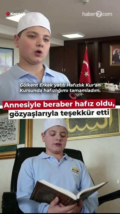 Annesiyle beraber hafız oldu