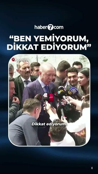 &ldquo;Ben yemiyorum, dikkat ediyorum&rdquo;