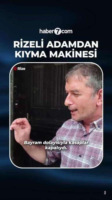 Matkaptan kıyma makinesi yaptı.
