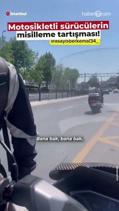 Motosikletli s&uuml;r&uuml;c&uuml;lerin misilleme tartışması!
