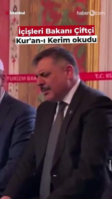Bakan &Ccedil;ift&ccedil;i Kur'an-ı Kerim okudu!