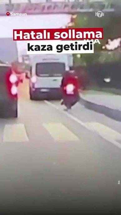 Hatalı sollama kaza getirdi