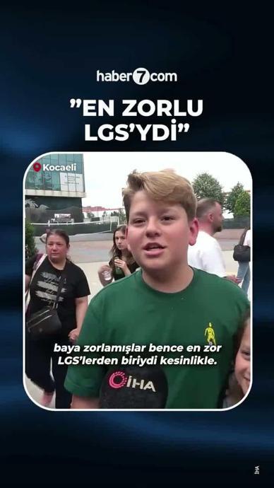 "En zorlu LGS'ydi"