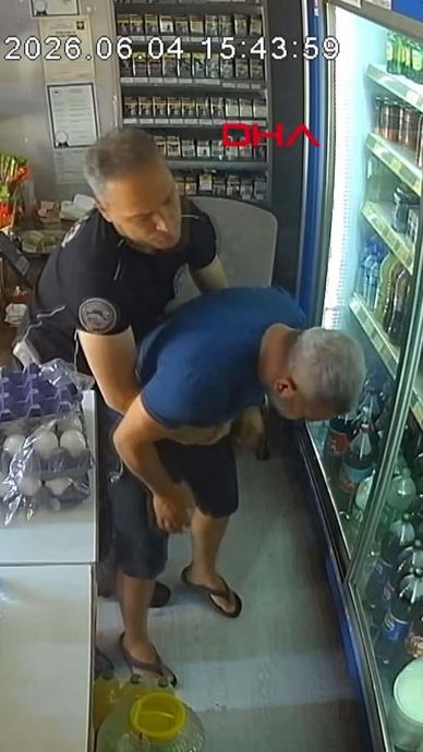 Nefes borusuna şeker ka&ccedil;an bakkalı polis kurtardı