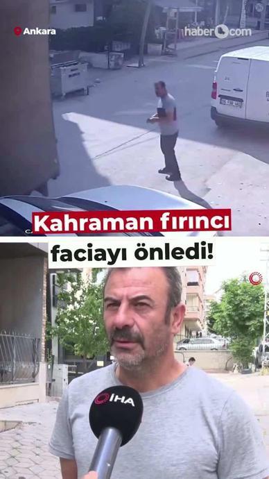 Kahraman fırıncı faciayı &ouml;nledi!