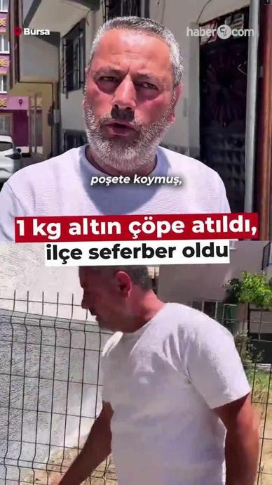 1 kg altını eşi yanlışlıkla &ccedil;&ouml;pe attı!