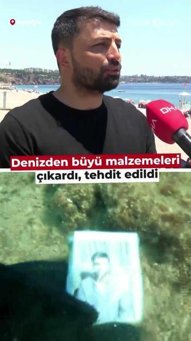 Denizden b&uuml;y&uuml; malzemesi &ccedil;ıkardı tehdit edildi