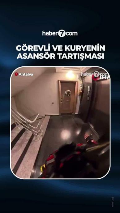 G&ouml;revli ve kuryenin asans&ouml;r tartışması