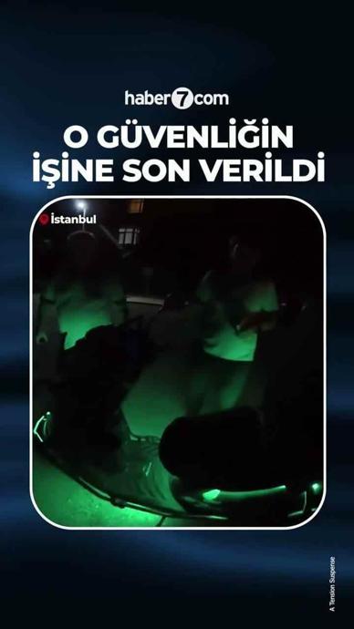 Kuryeye saldıran g&uuml;venliğin işine son verildi!