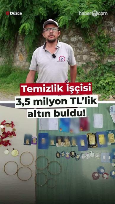 Temizlik iş&ccedil;isi 3,5 milyon TL&rsquo;lik altın buldu!