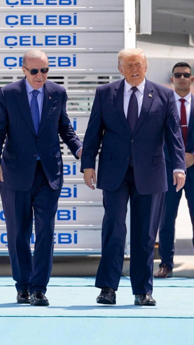 Cumhurbaşkanı Erdoğan, Trump&rsquo;ı karşıladı