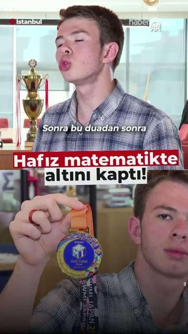 Hafız &ouml;ğrenci Japonya'dan altınla d&ouml;nd&uuml;!