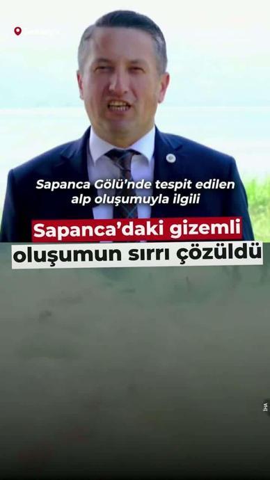 Sapanca&rsquo;daki gizemli oluşumun sırrı &ccedil;&ouml;z&uuml;ld&uuml;!