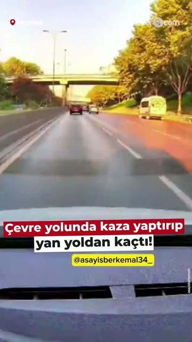 &Ccedil;evre yolunda kaza yaptırıp yan yoldan ka&ccedil;tı!