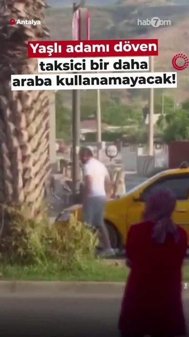 Taksici maganda bir daha araba kullanamayacak!