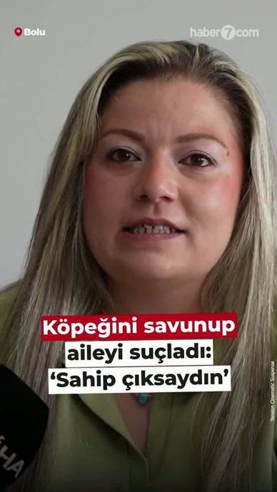 K&ouml;peğini savunup aileyi su&ccedil;ladı!
