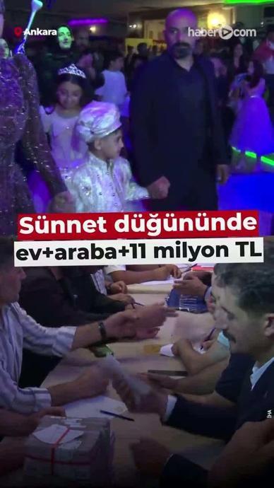 Aşiretin s&uuml;nnet d&uuml;ğ&uuml;n&uuml;nde milyonlar havada u&ccedil;uştu