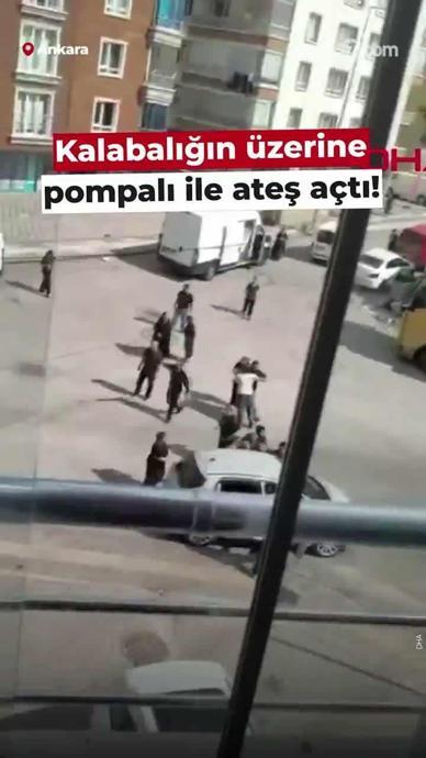 Kalabalığa pompalı t&uuml;fek ile saldırdı!