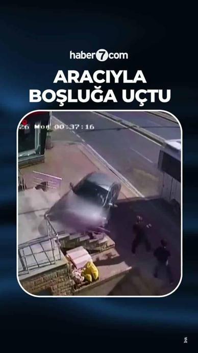 Aracıyla boşluğa u&ccedil;tu!