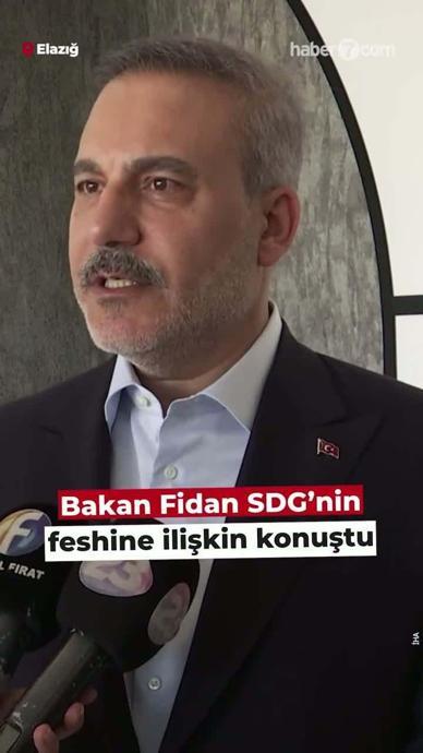 Hakan Fidan'dan SDG yorumu!