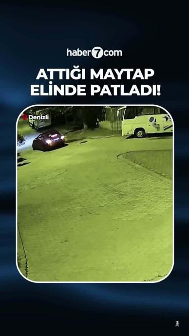 Sokağa attıkları maytap ellerinde patladı!
