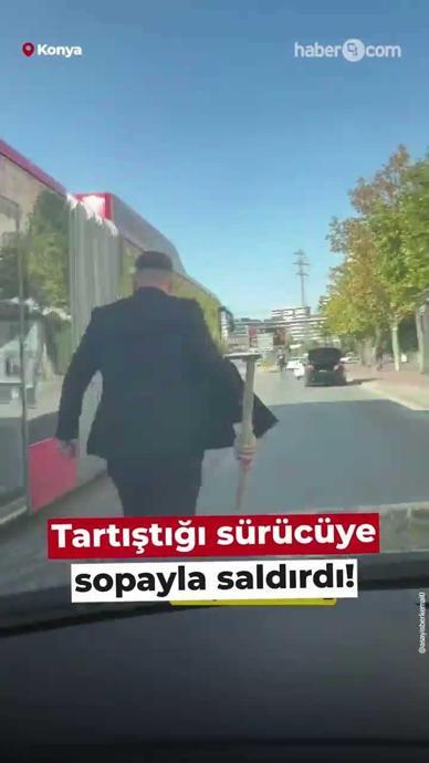 Sopalı tartışma kamerada!