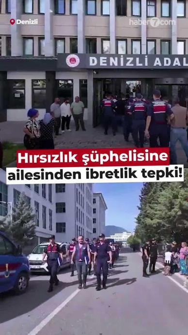 Hırsızlık ş&uuml;phelisine ailesinden ibretlik tepki!
